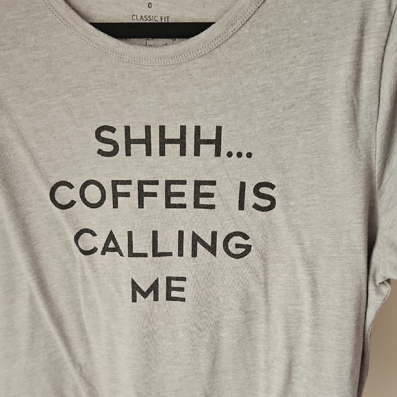 Torrid Light Gray Coffee Graphic Tee - Picture 2 of 5